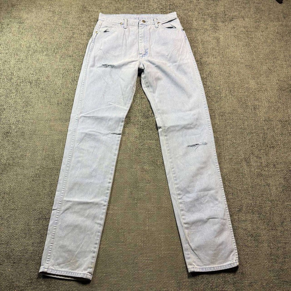 Wrangler Straight Leg Jeans Mens 29x33 Light Wash High Rise Vintage USA 90s